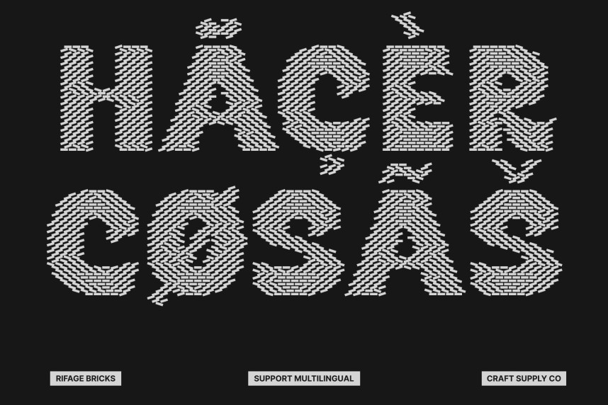 CS Rifage Bricks Font preview image 4