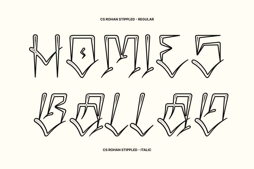 CS Rohan Stippled Font preview image 2