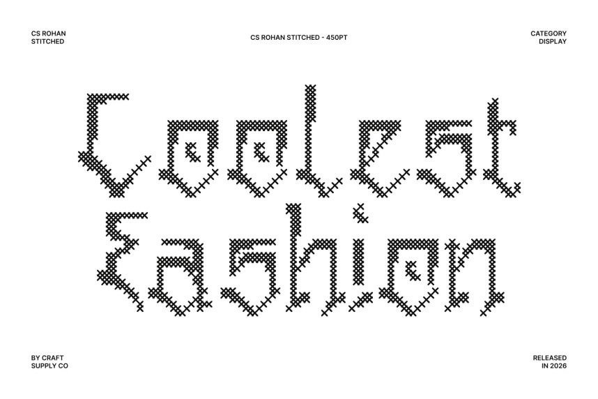 CS Rohan Stitched Font preview image 2