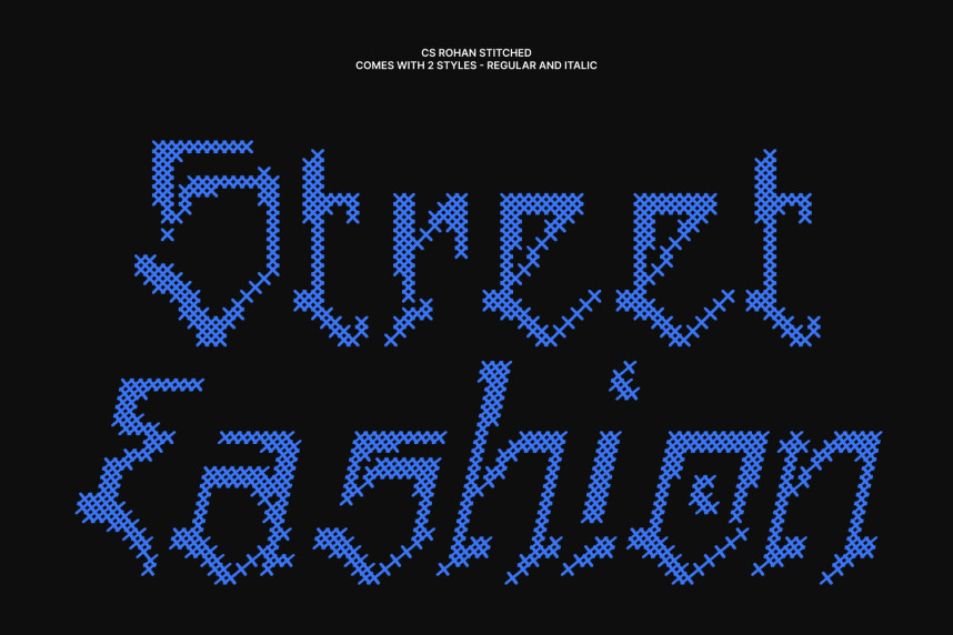 CS Rohan Stitched Font preview image 3