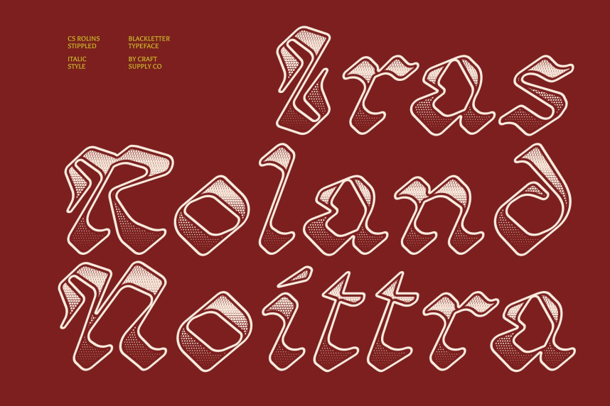 CS Rolins Stippled Font preview image 2