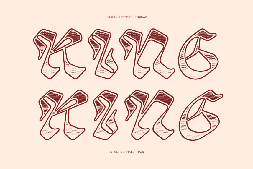 CS Rolins Stippled Font preview image 3