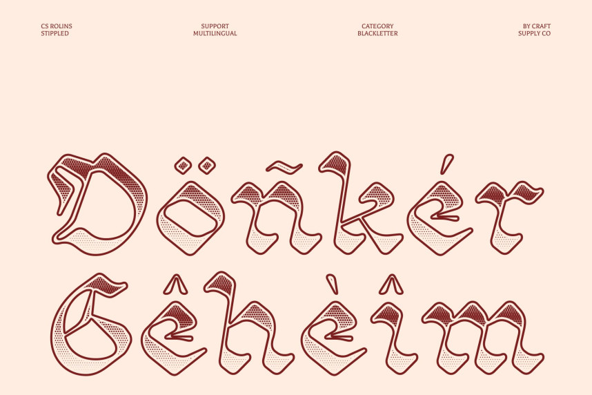 CS Rolins Stippled Font preview image 4