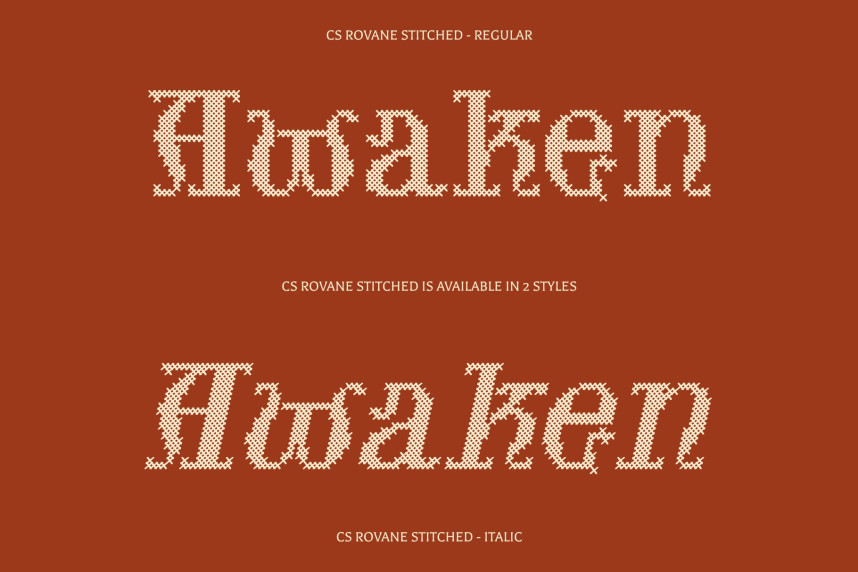 CS Rovane Stitched Font preview image 3