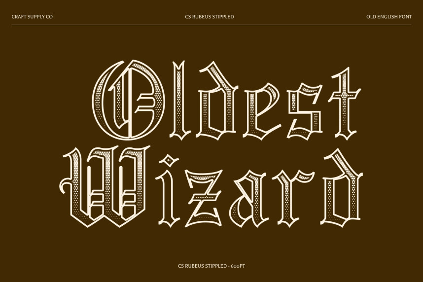 CS Rubeus Stippled Font preview image 2