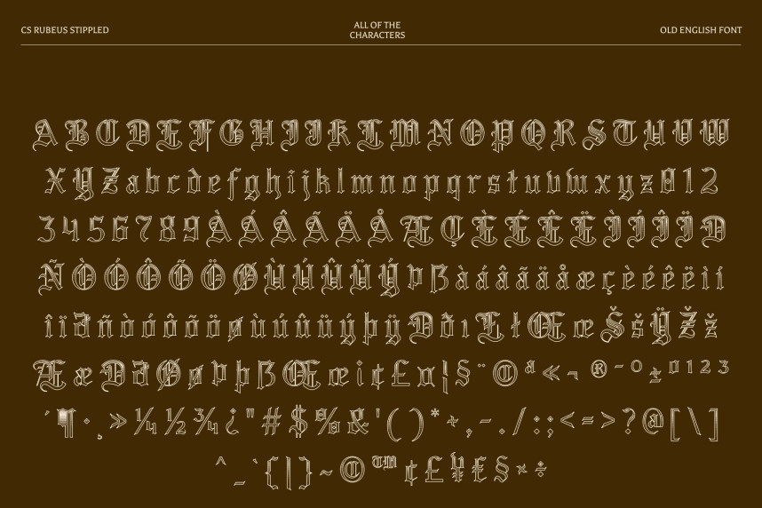 CS Rubeus Stippled Font preview image 5