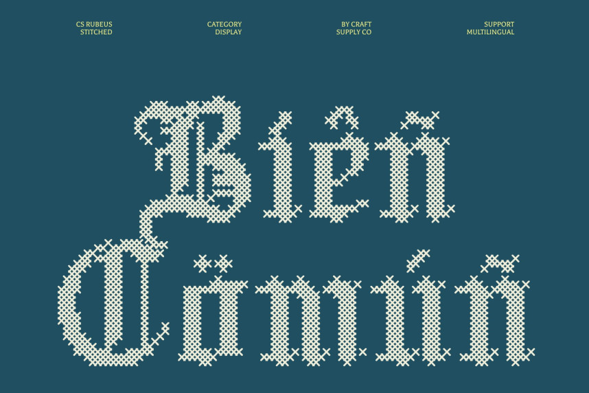 CS Rubeus Stitched Font preview image 4