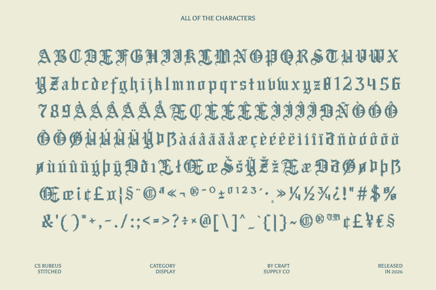 CS Rubeus Stitched Font preview image 5