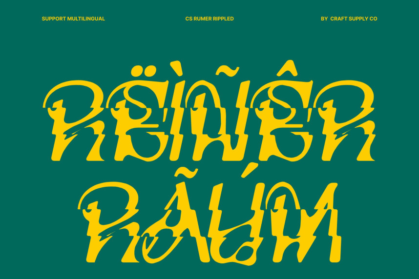 CS Rumer Rippled Font preview image 4