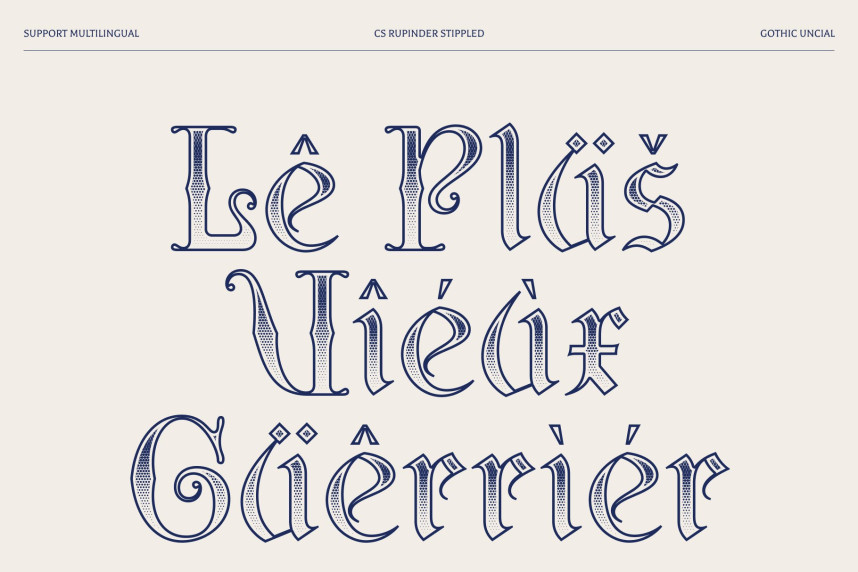 CS Rupinder Stippled Font preview image 4