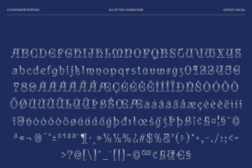 CS Rupinder Stippled Font preview image 5