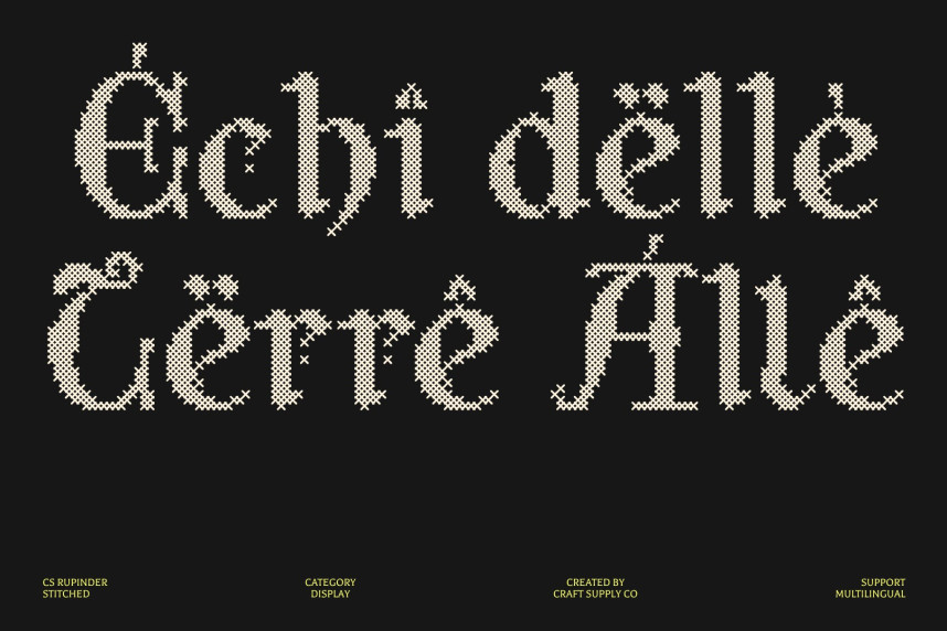 CS Rupinder Stitched Font preview image 4
