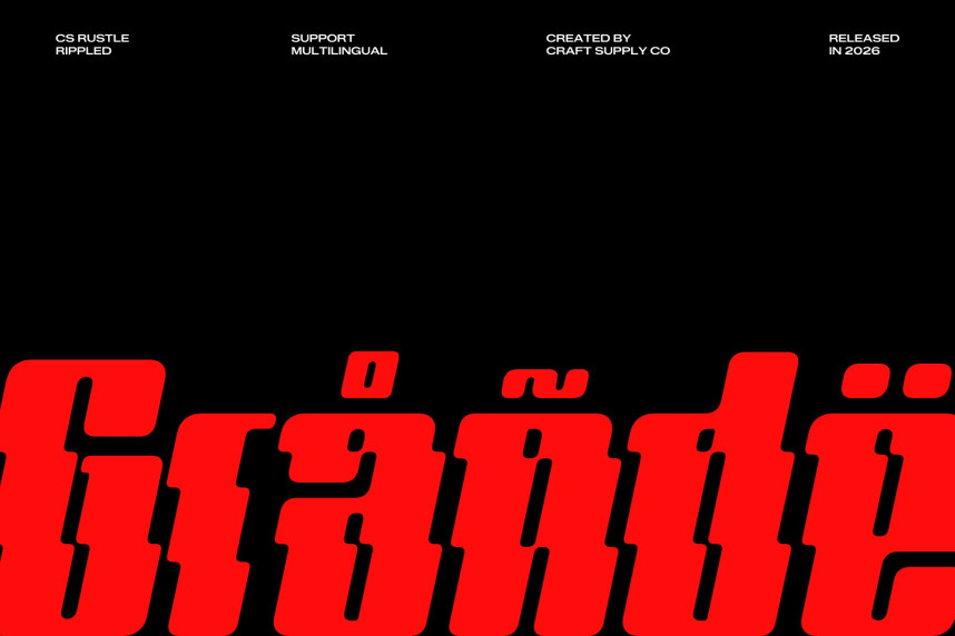 CS Rustle Rippled Font preview image 4