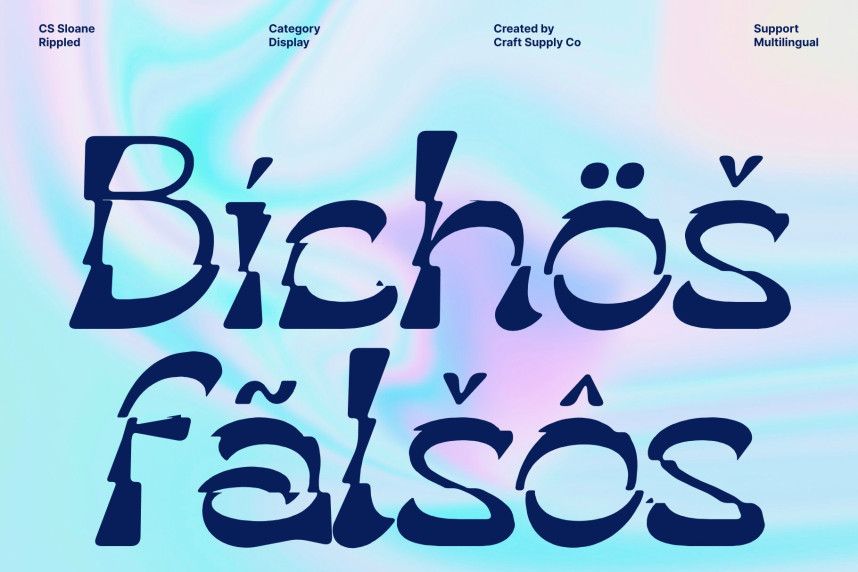 CS Sloane Rippled Font preview image 4