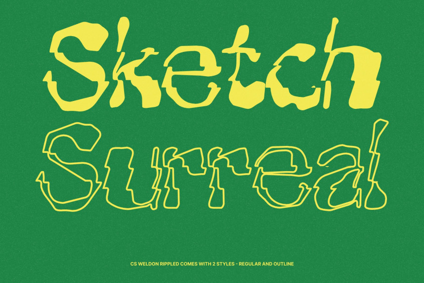 CS Weldon Rippled Font preview image 3