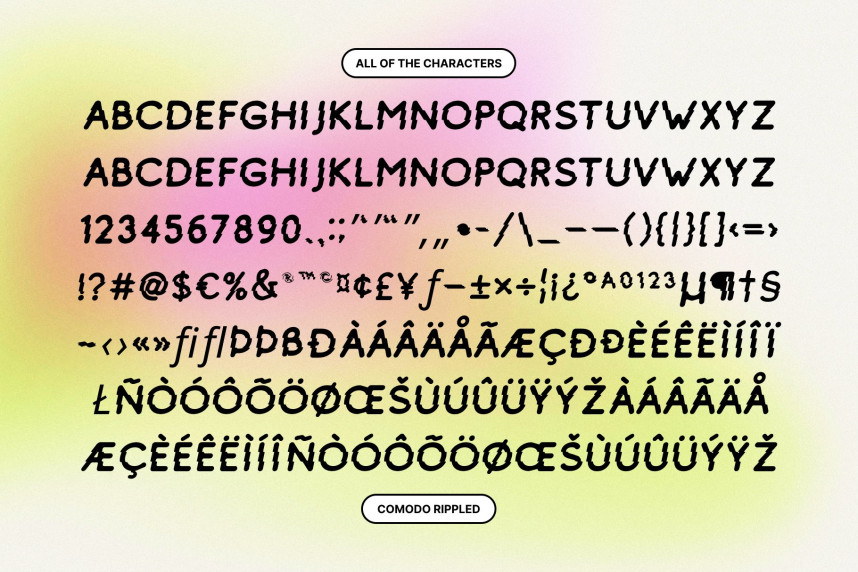 Comodo Rippled Font preview image 5