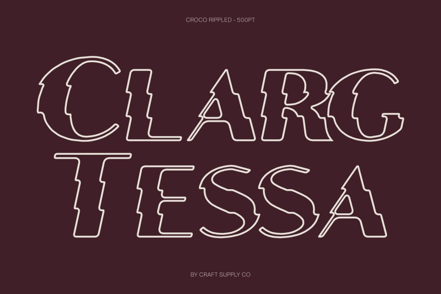 Croco Rippled Font preview image 2