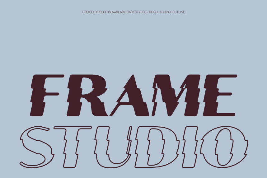 Croco Rippled Font preview image 3