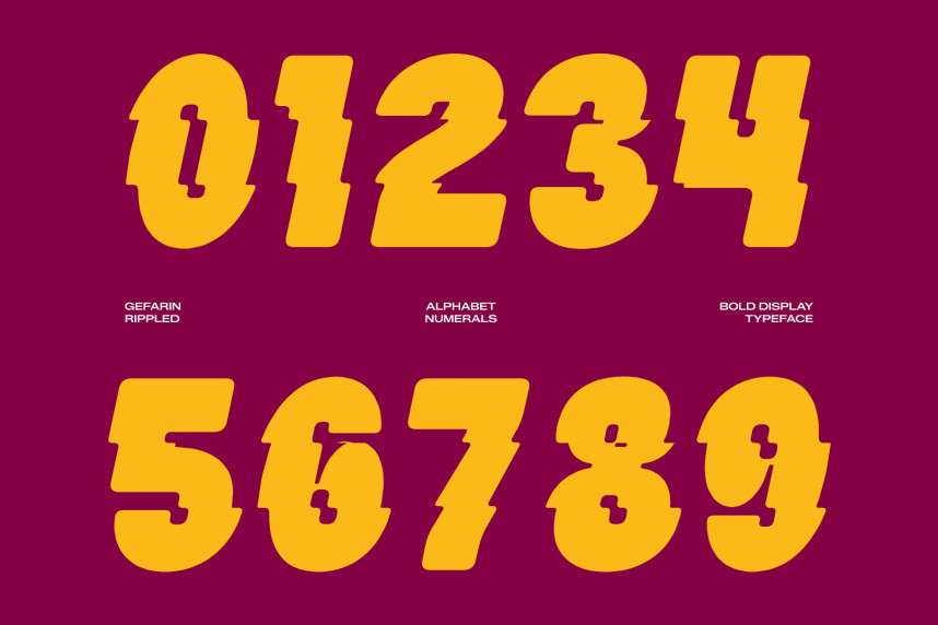 Gefarin Rippled Font preview image 3