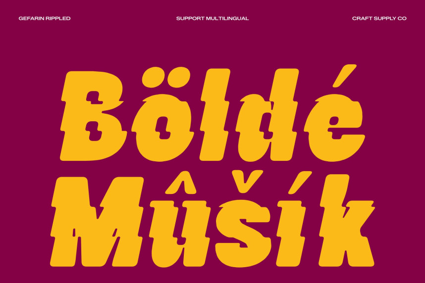 Gefarin Rippled Font preview image 4