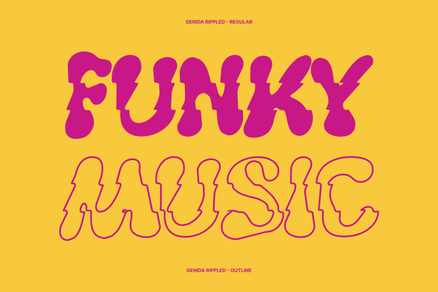 Genida Rippled Font preview image 2