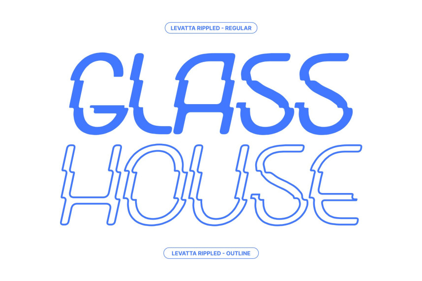 Levatta Rippled Font preview image 2