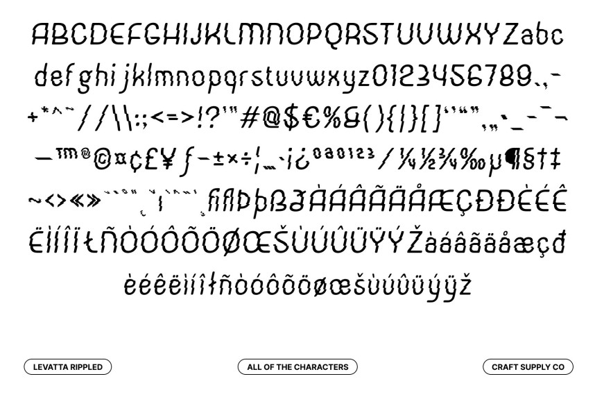 Levatta Rippled Font preview image 5