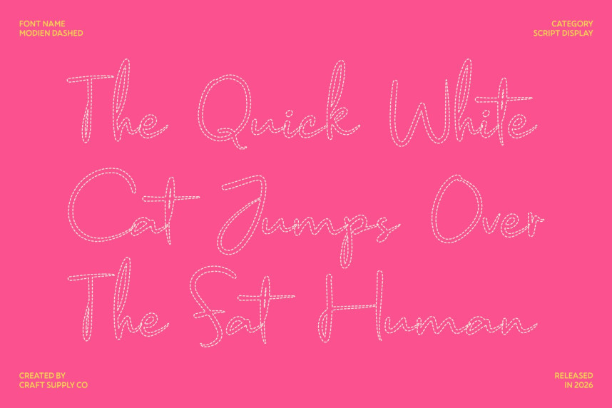 Modien Dashed Font preview image 4
