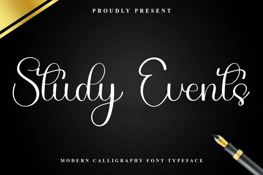Study Events Script Font
