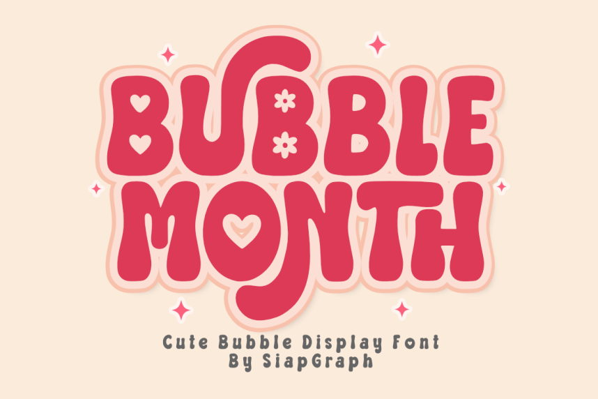 Bubble Month Font