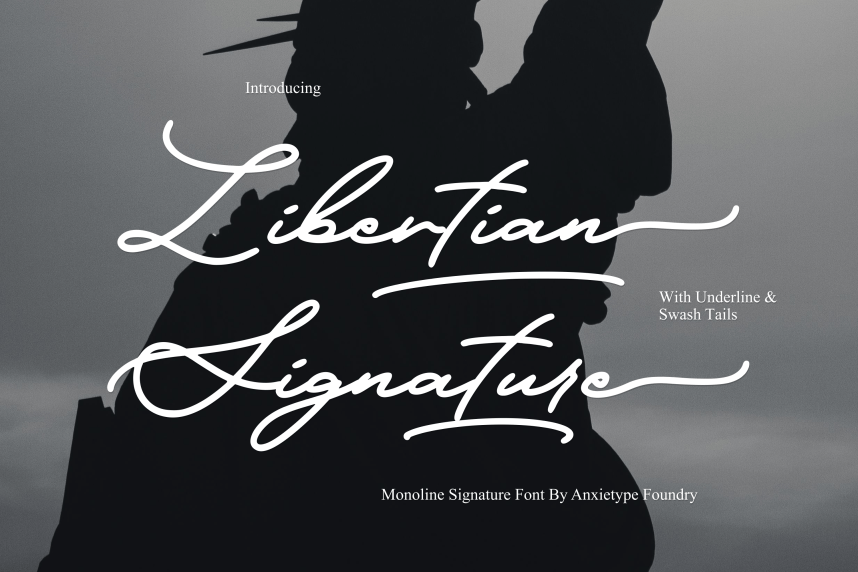 Libertian Signature Font
