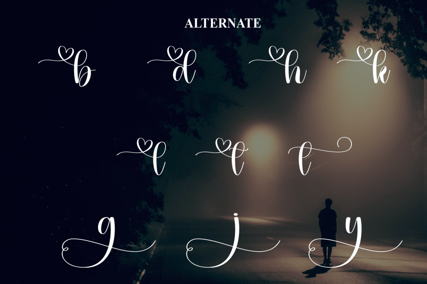 Lonelytime Calligraphy Font preview image 5