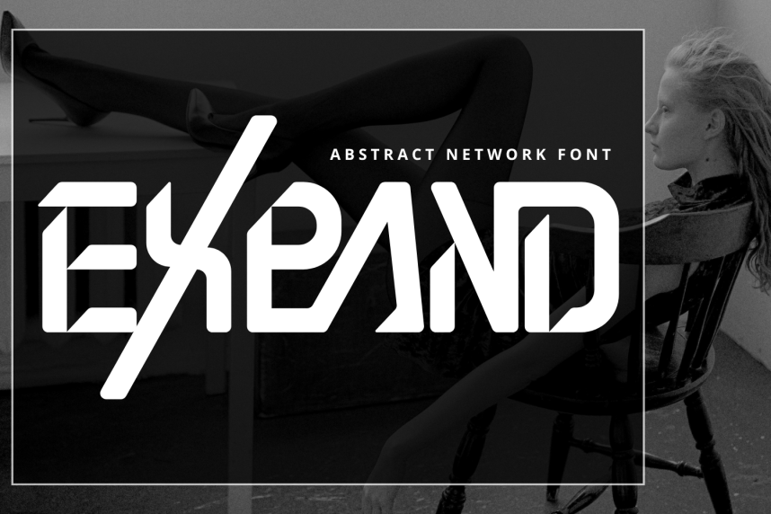 Abstract Network – Futuristic Font preview image 2