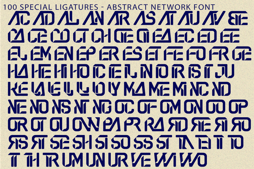 Abstract Network – Futuristic Font preview image 5