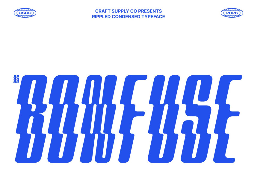CS Bonfuse Rippled Font