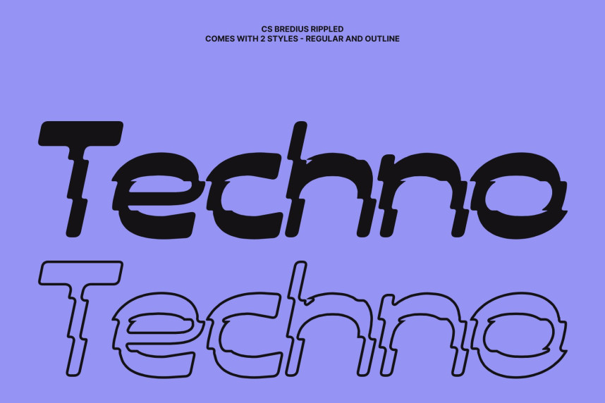 CS Bredius Rippled Font preview image 3