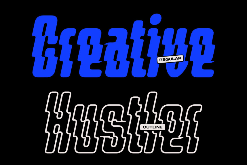 CS Gustaz Rippled Font preview image 2