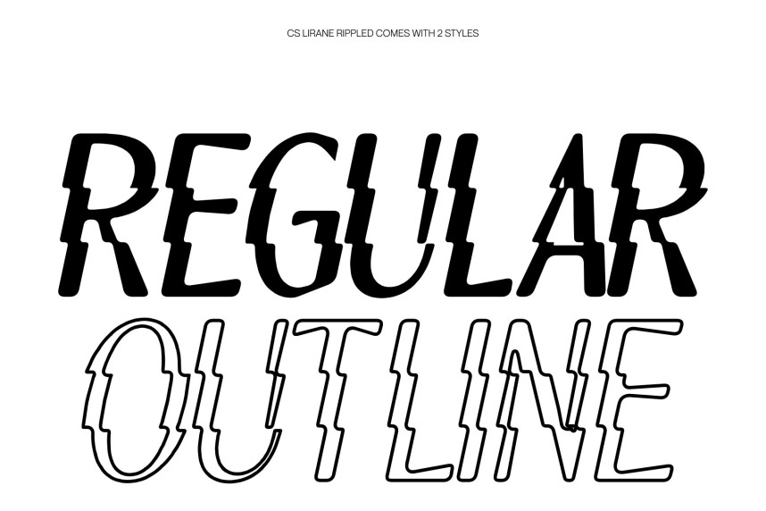 CS Lirane Rippled Font preview image 3