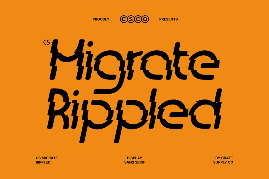 CS Migrate Rippled Font