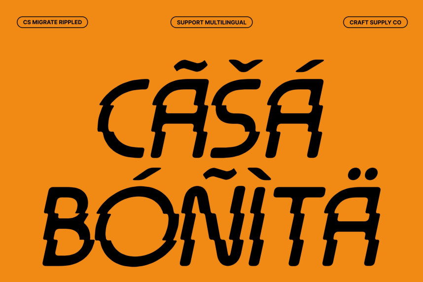 CS Migrate Rippled Font preview image 4