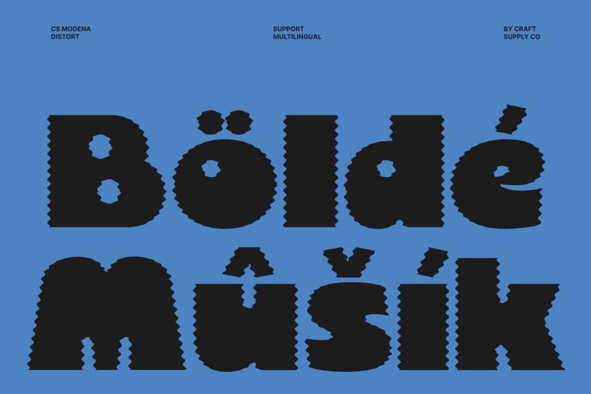 CS Modena Distort Font preview image 4