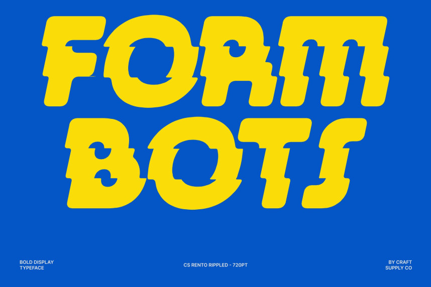 CS Rento Rippled Font preview image 2
