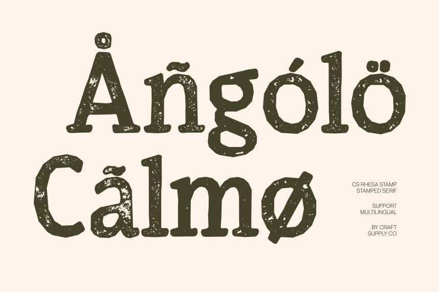 CS Rhesa Stamp Font preview image 4