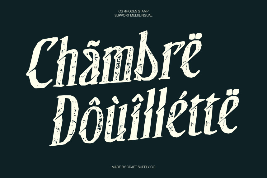 CS Rhodes Stamp Font preview image 4