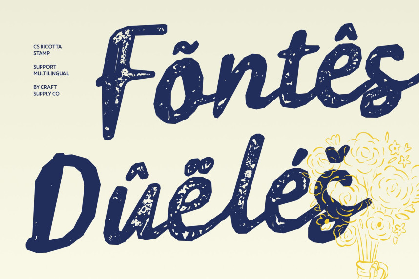 CS Ricotta Stamp Font preview image 4