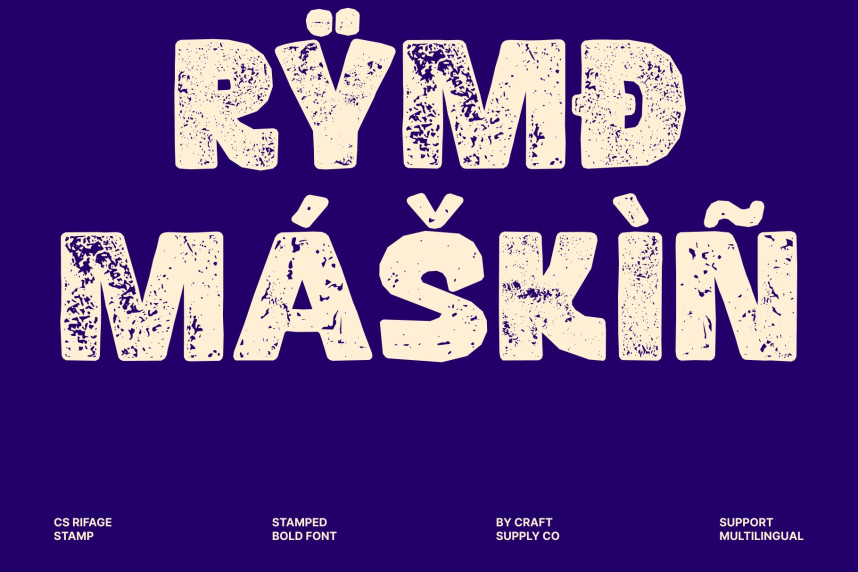 CS Rifage Stamp Font preview image 4