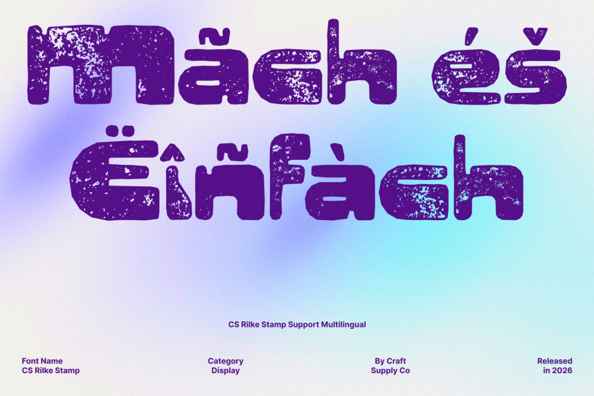 CS Rilke Stamp Font preview image 4