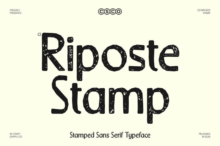 CS Riposte Stamp Font