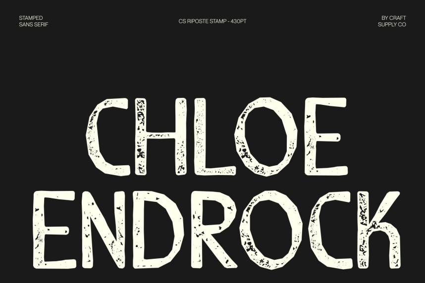 CS Riposte Stamp Font preview image 2