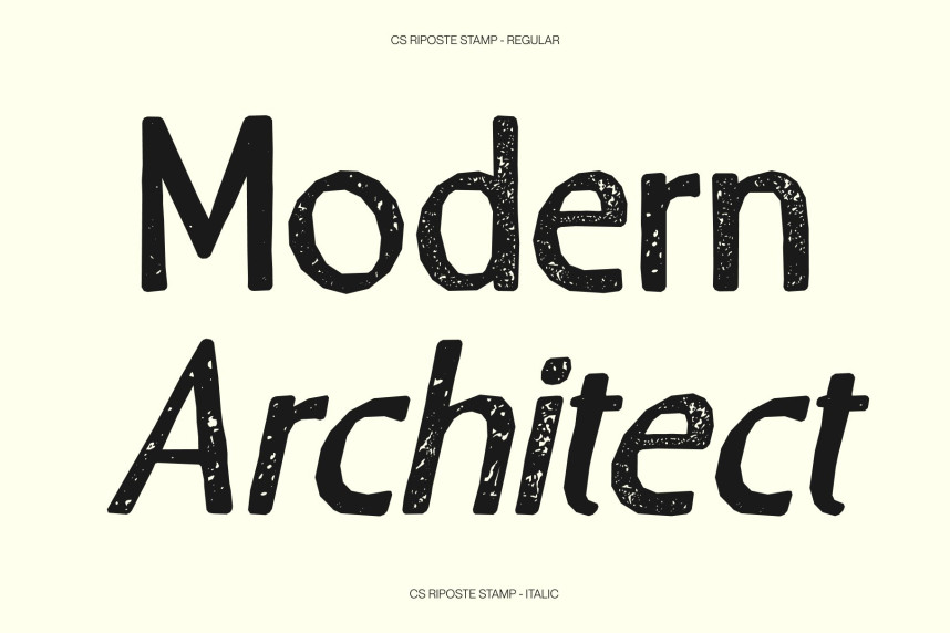 CS Riposte Stamp Font preview image 3